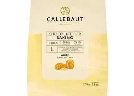 Callebaut White Chocolate Baking Drops 2.5kg