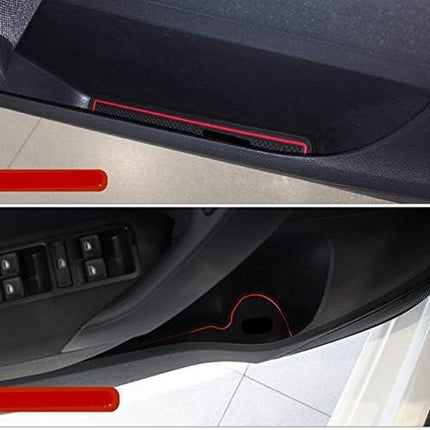 Car Non-slip Interior Door Cup Cushion Mat 9pcs for VW Polo 2011-2015