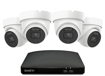 Swann 4K 1TB 8-Channel Wired DVR CCTV Kit with 4 Dome Cameras