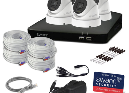 Swann 4K 1TB 8-Channel Wired DVR CCTV Kit with 4 Dome Cameras