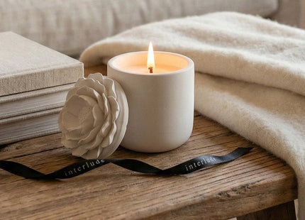 Floral Ceramic Candle