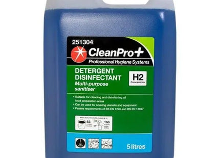 CleanPro+ Detergent Disinfectant H2 Concentrate 5 Litres