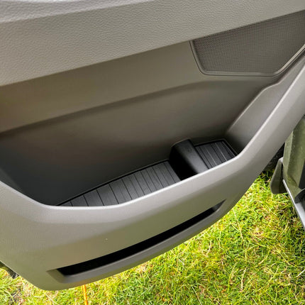 For MAN TGE Rubber Door Liner Pocket Inserts Black | Van-X