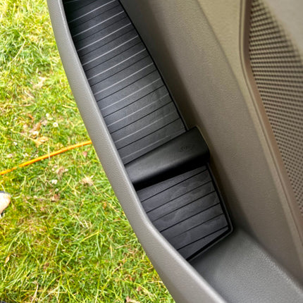 For VW Crafter New Shape Rubber Door Liner Pocket Inserts Black