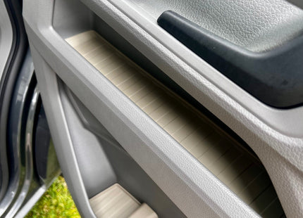 For MAN TGE / VW Crafter New Shape Door Pocket Rubber Liner Inserts Grey | Anti-Rattle Door Mats | Van-X