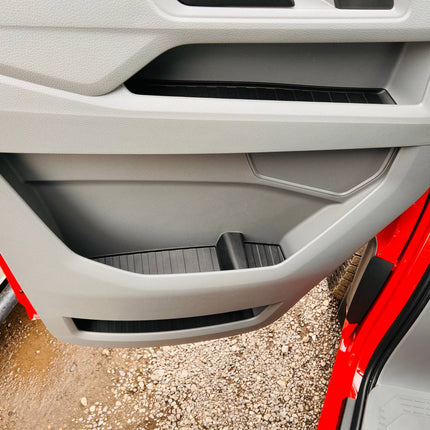 For MAN TGE Rubber Door Liner Pocket Inserts Black | Van-X