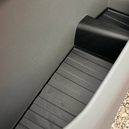 For VW Crafter New Shape Rubber Door Liner Pocket Inserts Black