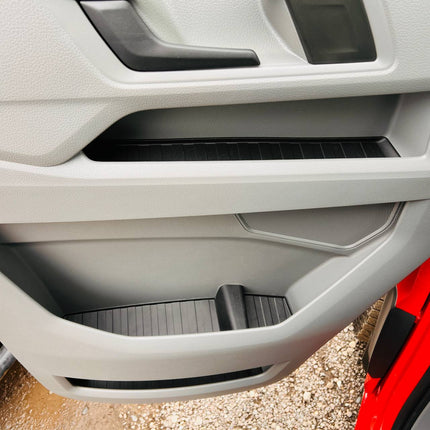 For MAN TGE Rubber Door Liner Pocket Inserts Black | Van-X