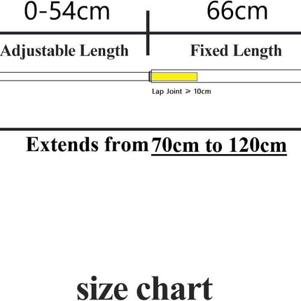 Curtain Poles Mosaic ball finials Extendable Set 70 to 120cm Chrome