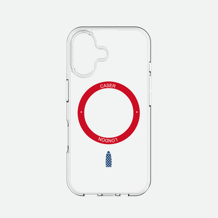 Slim Clear iPhone 16 Pro Case with Red MagSafe Ring - Gherkin Icon | The Iconic Case