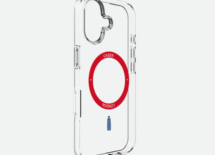Slim Clear iPhone 16 Pro Max Case with Red MagSafe Ring - Gherkin Icon | The Iconic Case