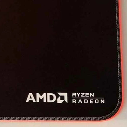 AMD LED Gaming Mouse Pad Red LED Light-Up Anti-Slip 36.5×25.5 cm for PC/Laptop