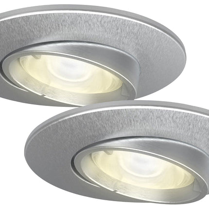 4lite WiZ Connected Fire-Rated IP20 GU10 Smart Adjustable LED Downlight - Satin Chrome
