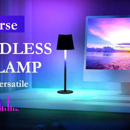 Rechargeable RGB LED Table Lamps Touch Dimmable 2 Pack IP54 White Indoor/Outdoor