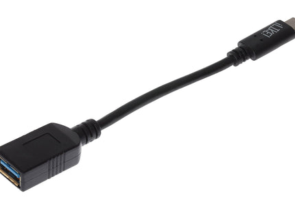 Maplin USB-C to USB-A 3.1 Gen 1 Female Adapter - Black, 14cm