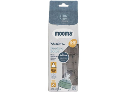 Mooma Neutra Tritan Bottle Medium Flow 6-18 months 250ml - Sage Green