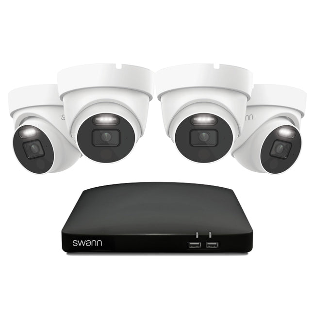 Swann 4K 1TB 8-Channel Wired DVR CCTV Kit with 4 Dome Cameras