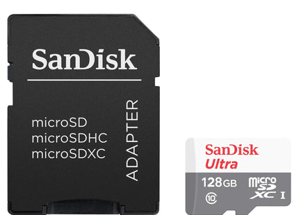 SanDisk 128GB Ultra MicroSDXC Card Class 10 100MB/s with SD Adapter