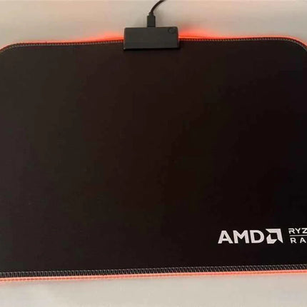 AMD LED Gaming Mouse Pad Red LED Light-Up Anti-Slip 36.5×25.5 cm for PC/Laptop