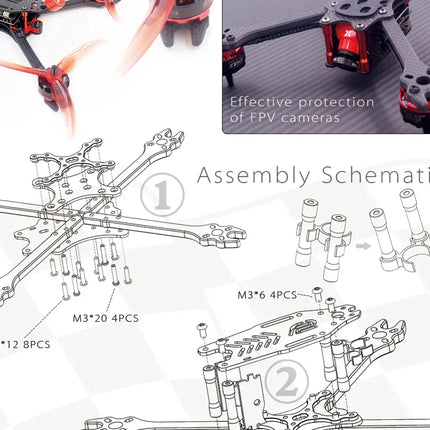 F2 Mito GS FPV Quadcopter Frame