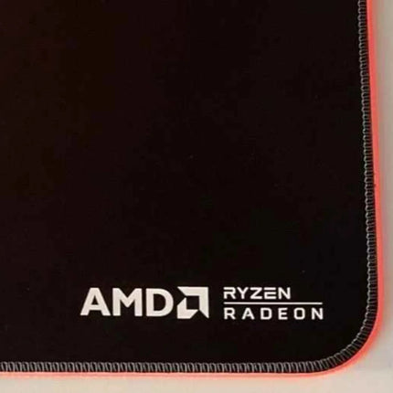 AMD LED Gaming Mouse Pad Red LED Light-Up Anti-Slip 36.5×25.5 cm for PC/Laptop