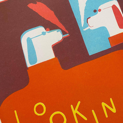 Looking Good Dog risograph print (A3)
