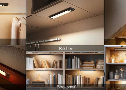 Wireless Motion Sensor Under Cabinet Closet Kitchen Counter LED Night Light 2 Pk