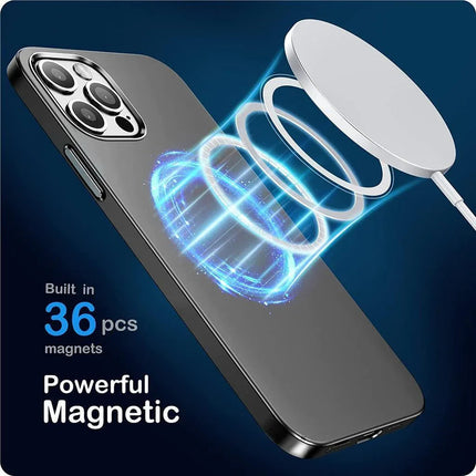 Premium Magnetic MagSafe Compatible Case for iPhone 13 Pro Max Slim Fit Grey