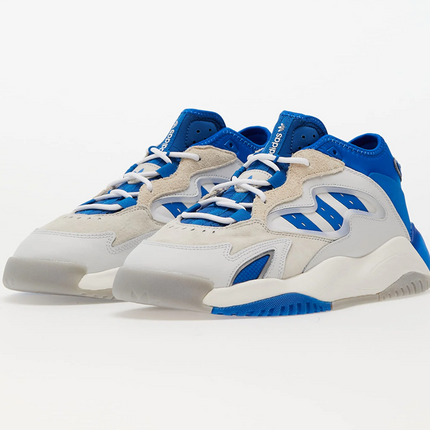 UK 8.5 Adidas Streetball II Leather Trainers – White Blue Grey