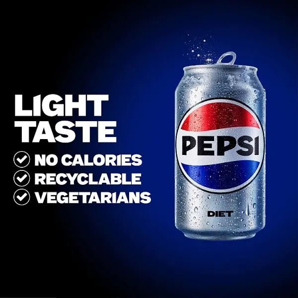 Diet Pepsi Cola Can 330ml (Case of 24)