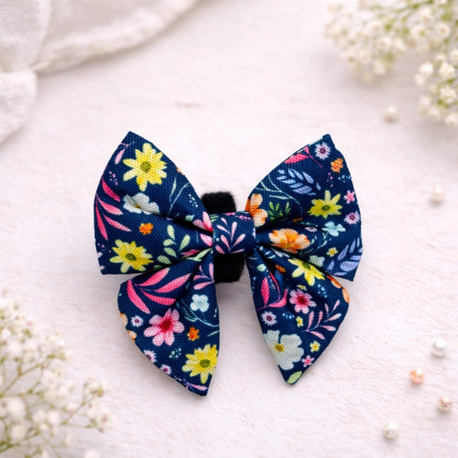 Dog Sailor Bow -  Summer Meadow