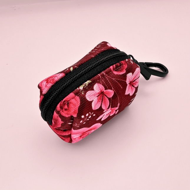 Poo Bag Holder - Burgundy Bloom