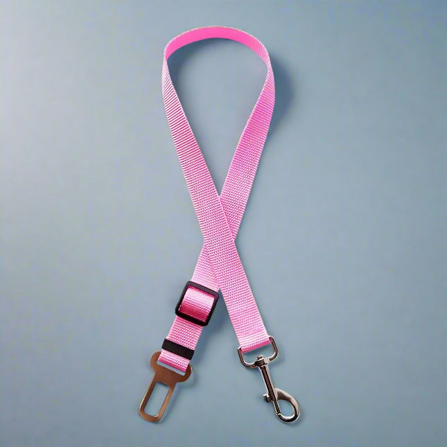 Dog Seat Belt Restraint - Pastel Pink