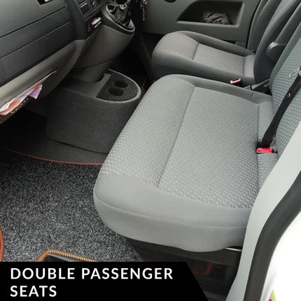 For VW T5/T5.1 Dark Grey Rubber Door Pocket Inserts for Driver & Double Passenger Doors – Van-X