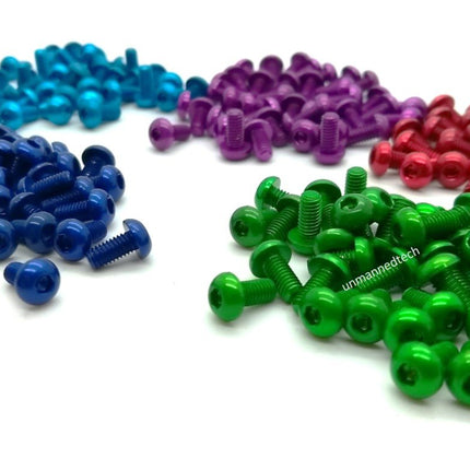 DroneBuildr Coloured 6061 Aluminium M3 Button Head Screw Pack (10pcs)