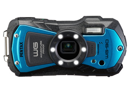 Pentax WG-90 16MP 5x Zoom Tough Compact Camera - Blue