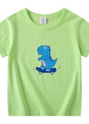 Children's Short Sleeve Boys And Girls T-shirt Cartoon Half Sleeve Top