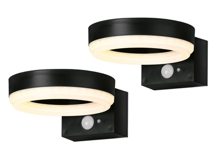 4lite Antheia Solar Sleek IP54 LED Outdoor Wall Light with Built in PIR Motion Sensor