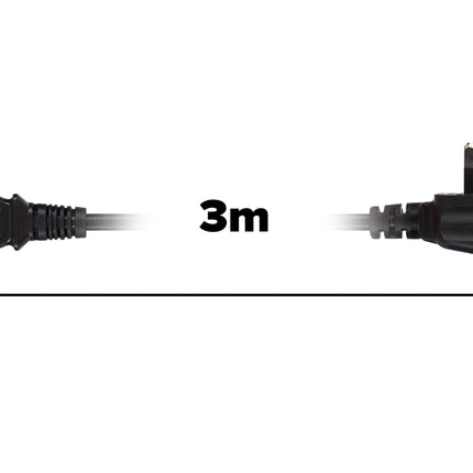 Maplin Power Lead IEC C13 Female Plug to UK 3 Pin Mains Plug - 3m, 13 Amp Fuse