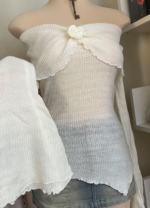 Figure-flattering Slimming 3D Floral Womens Blouse T-shirt Top