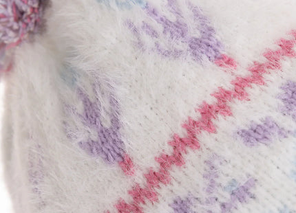 Fonem Fleece-Lined Patterned Knitted Baby Beanie (One Size)