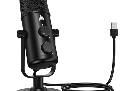 Maono USB-C Desktop Condenser Cardioid Omnidirectional Microphone with Headphone Jack