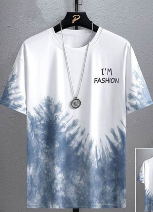 Gradient Half-length Sleeve Versatile Casual T-shirt