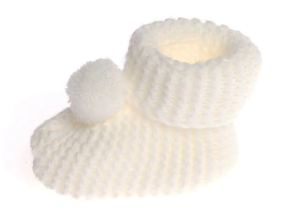 HelloBaby Pom Pom Baby Booties (Newborn to 3 Months)