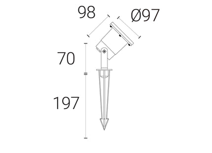 4lite GU10 Outdoor Garden Spike Light