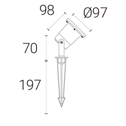 4lite GU10 Outdoor Garden Spike Light
