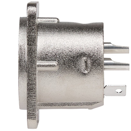 Maplin 3 Pole Nickel XLR Chassis Plug