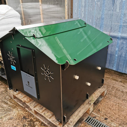 Easicoop Chalet 2XL - HPL Chicken Coop up to 10-15 large Birds (black)