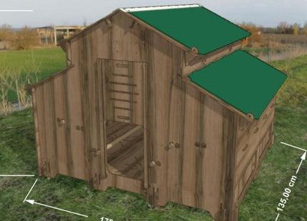 Easicoop Farm Plus 6XL modular expandable Chicken house 96 Large Birds
