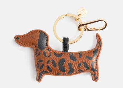 Leopard Sausage dog bag charm